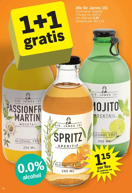 Promotie: Sir. James 101 Passionfruit Martini, Spritz A