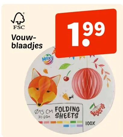 Promotie: Vouwblaadjes