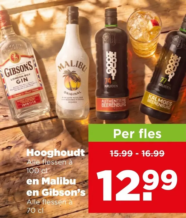 Aanbieding: Gin, Malibu en Beerenburg