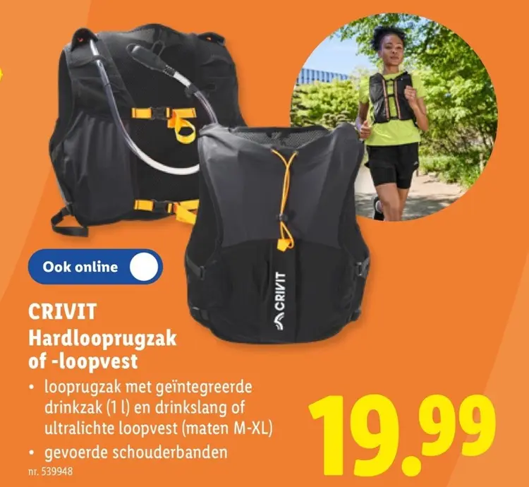 Promotie: Hardlooprugzak of -loopvest
