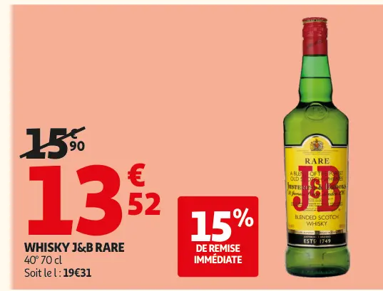 Offre: Whisky J&B rare