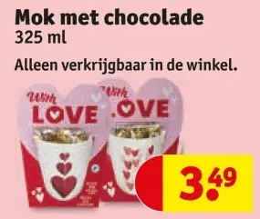 Aanbieding: Mok met chocolade