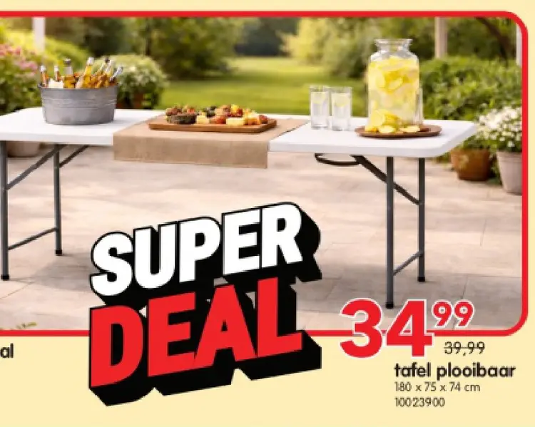 Promotie: tafel plooibaar