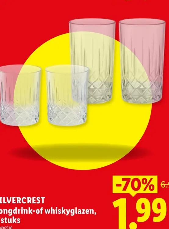 Promotie: Longdrink- of whiskyglazen
