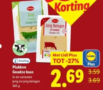 Aanbieding: Plakken Goudse kaas