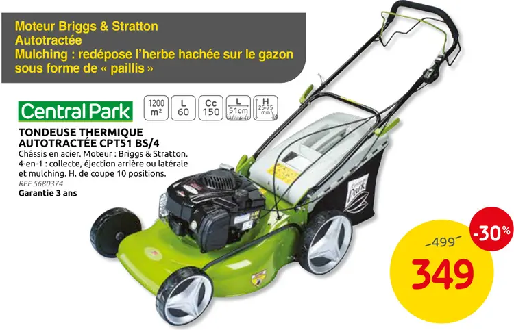 Promotie: Tondeuse thermique autotractée cpt51 bs/4
