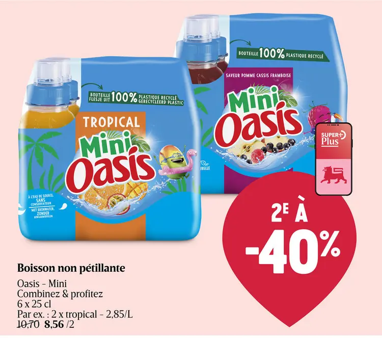Offre: Boisson non pétillante