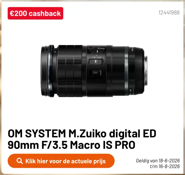 Promotie: M.Zuiko digital ED 90mm F/3.5 Macro IS PRO