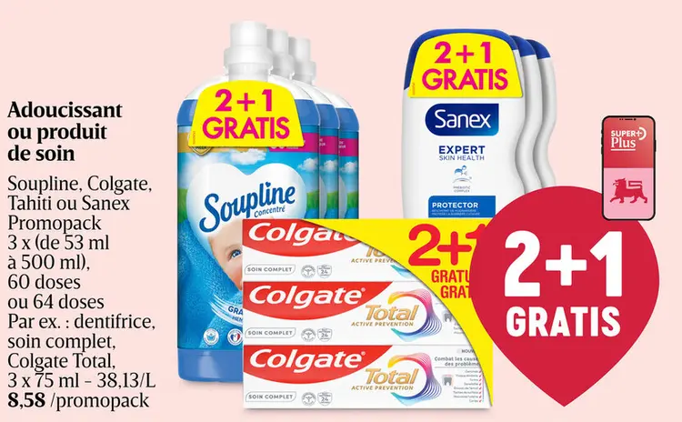 Offre: Adoucissant ou produit de soin