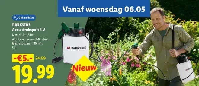 Aanbieding: Accu-drukspuit 4 V