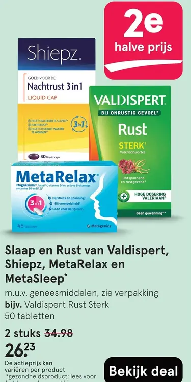 Aanbieding: Slaap en Rust van Valdispert, Shiepz, MetaRelax en MetaSleep