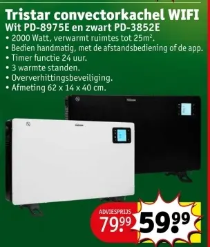 Promotie: Convectorkachel WIFI