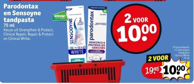 Aanbieding: Parodontax en Sensodyne tandpasta
