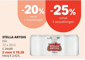 Aanbieding: STELLA ARTOIS blik