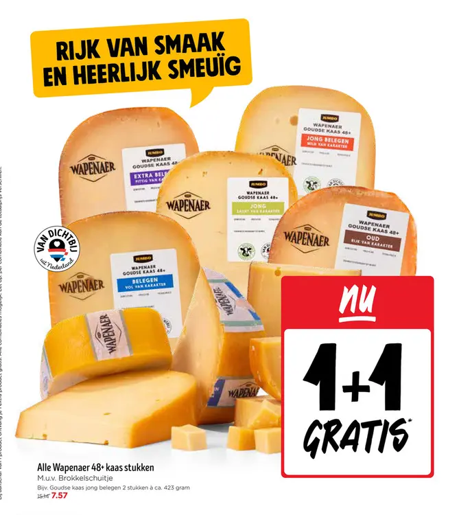 Aanbieding: Wapenaer 48+ kaas stukken