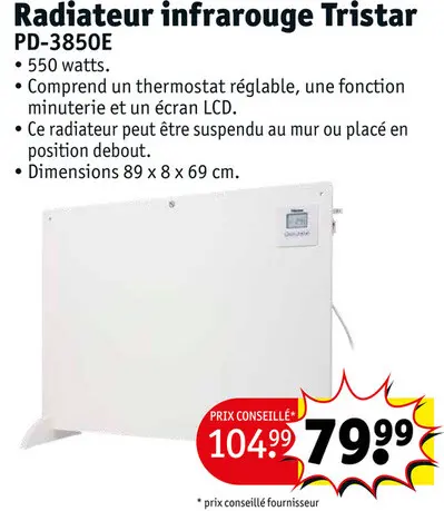 Offre: Radiateur infrarouge