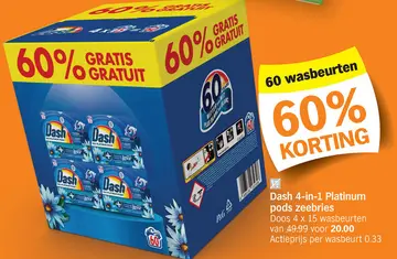 Offre: Dash 4-in-1 Platinum pods zeebries