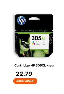 Aanbieding: Cartridge HP 305XL kleur