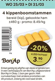 Promotie: 4 kippenboomstammen