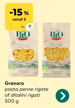 Aanbieding: Granoro pasta penne rigate of ditalini rigati