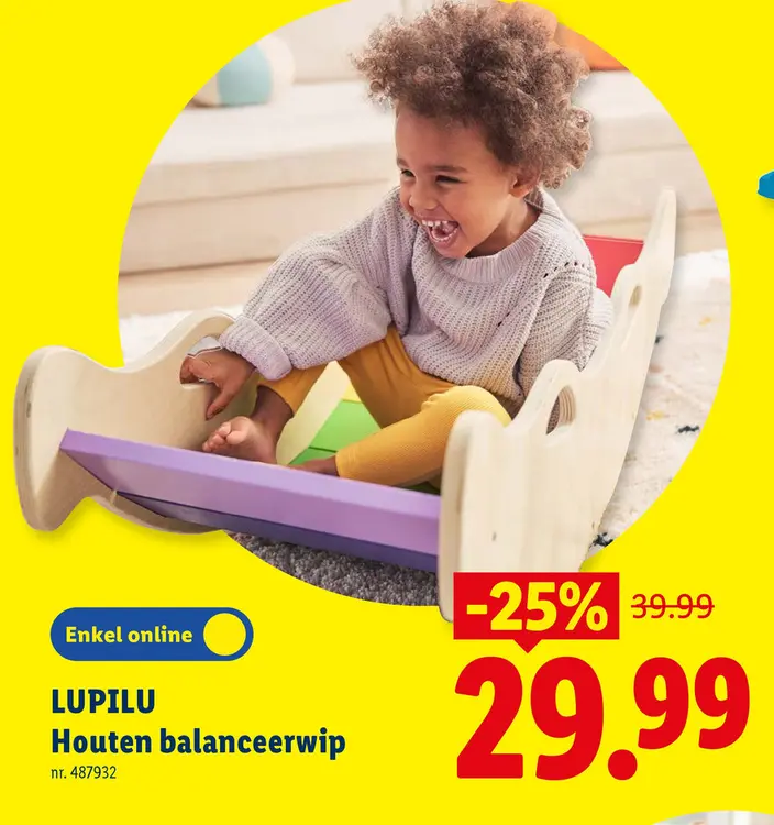 Promotie: Houten balanceerwip