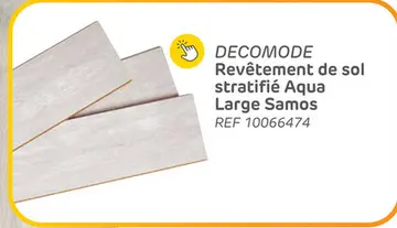 Offre: Parquet stratifié decomode aqua large samos rainure en v sur 4 côtés 8mm 2,543m².