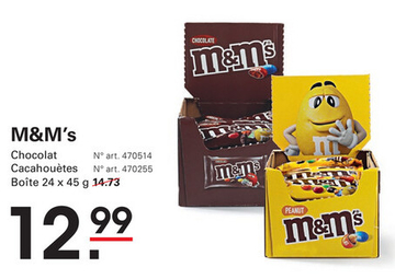 Offre: M&M's Chocolat Cacahouètes