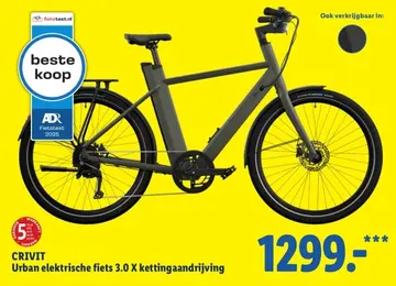 Aanbieding: Urban elektrische fiets 3.0 X kettingaandrijving