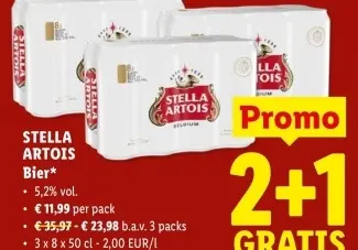 Promotie: Stella Artois bier