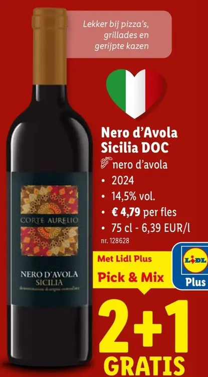 Promotie: Corte Aurelio Nero d'Avola Sicilia DOC