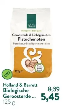 Aanbieding: Biologische Geroosterde Pistachenoten