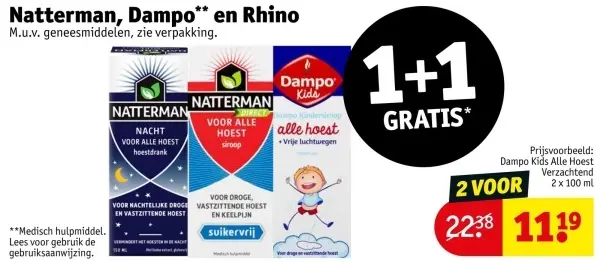 Aanbieding: Natterman, Dampo en Rhino