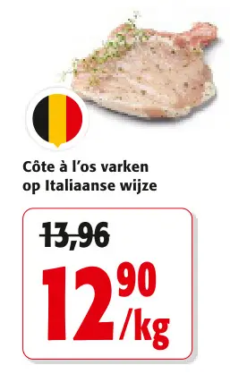Promotie: Côte à l'os varken op Italiaanse wijze