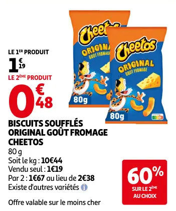 Promotie: Biscuits soufflés original goût fromage Cheetos