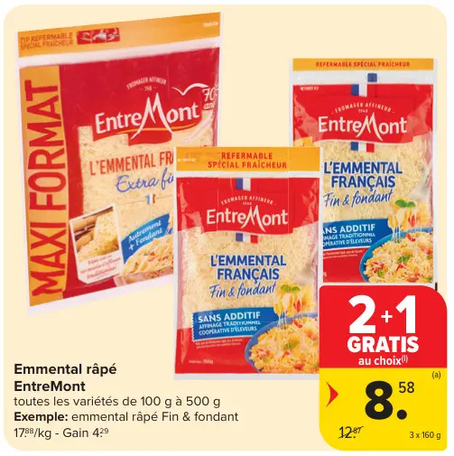 Offre: Emmental râpé