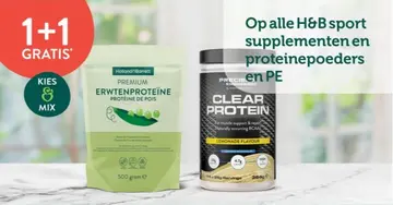 Aanbieding: H&B sport supplementen en proteinepoeders