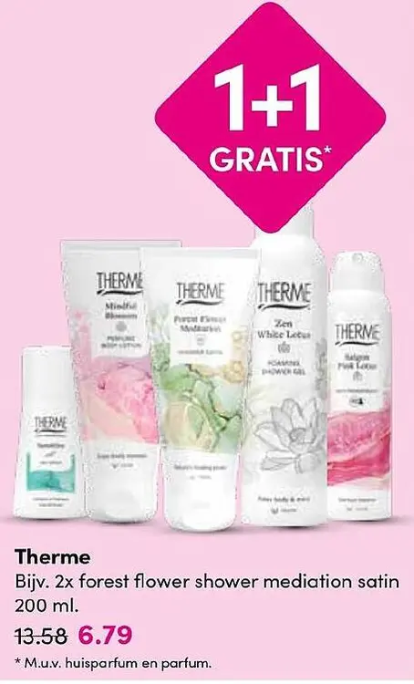 Aanbieding: Therme forest flower shower mediation satin