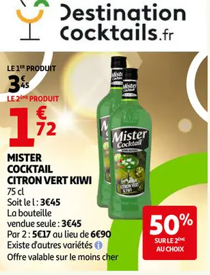 Promotie: Mister cocktail citron vert kiwi