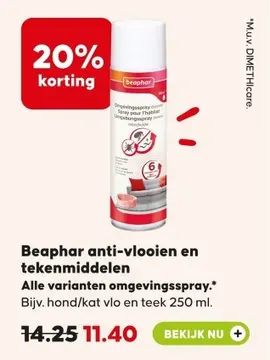 Aanbieding: Beaphar anti-vlooien en tekenmiddelen
