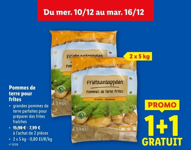 Offre: Pommes de terre pour frites