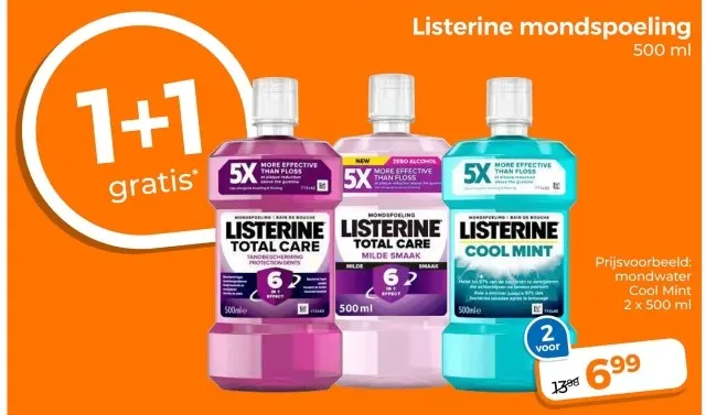 Aanbieding: Listerine mondspoeling