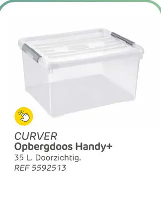 Promotie: Curver opbergbox handy+ 35l transparant