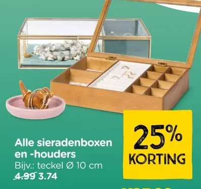 Aanbieding: Sieradenboxen en -houders