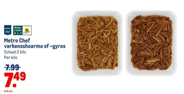 Aanbieding: Metro Chef varkensshoarma of -gyros