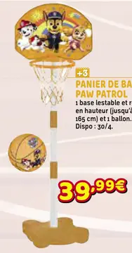 Offre: PANIER DE BASI PAW PATROL