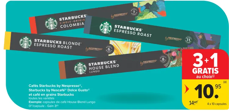 Offre: Cafés Starbucks by Nespresso, Starbucks