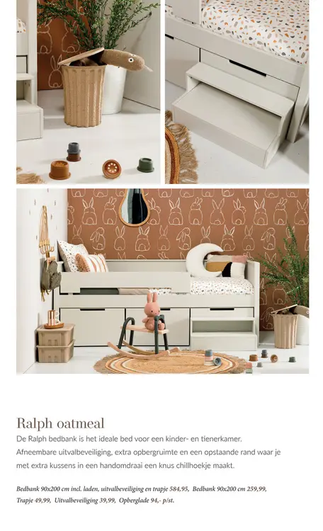 Aanbieding: Ralph oatmeal bedbank