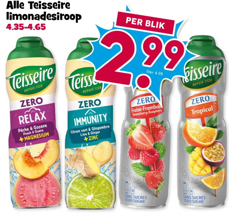Aanbieding: Teisseire limonadesiroop
