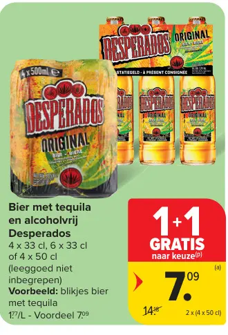 Promotie: Bier met tequila en alcoholvrij