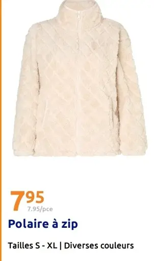 Offre: Polaire à zip